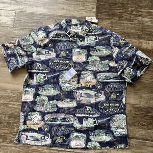 Michigan Wolverines Reyn Spooner Hawaiian Shirt Men's Size‎ 3XL XXXL